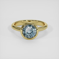 1.41 Ct. Blue Sapphire Ring, 18K Yellow Gold 1