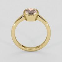 2.06 Ct. Peach Sapphire Ring, 18K Yellow Gold 3