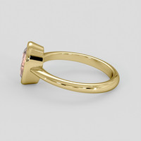 2.06 Ct. Peach Sapphire Ring, 18K Yellow Gold 4