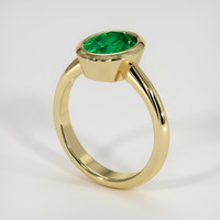 2.08 Ct. Emerald Ring, 18K Yellow Gold 2