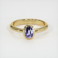 0.64 Ct. Sapphire Ring, 18K Yellow Gold 1