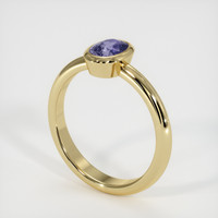 0.64 Ct. Sapphire Ring, 18K Yellow Gold 2