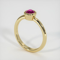 0.49 Ct. Sapphire Ring, 18K Yellow Gold 2