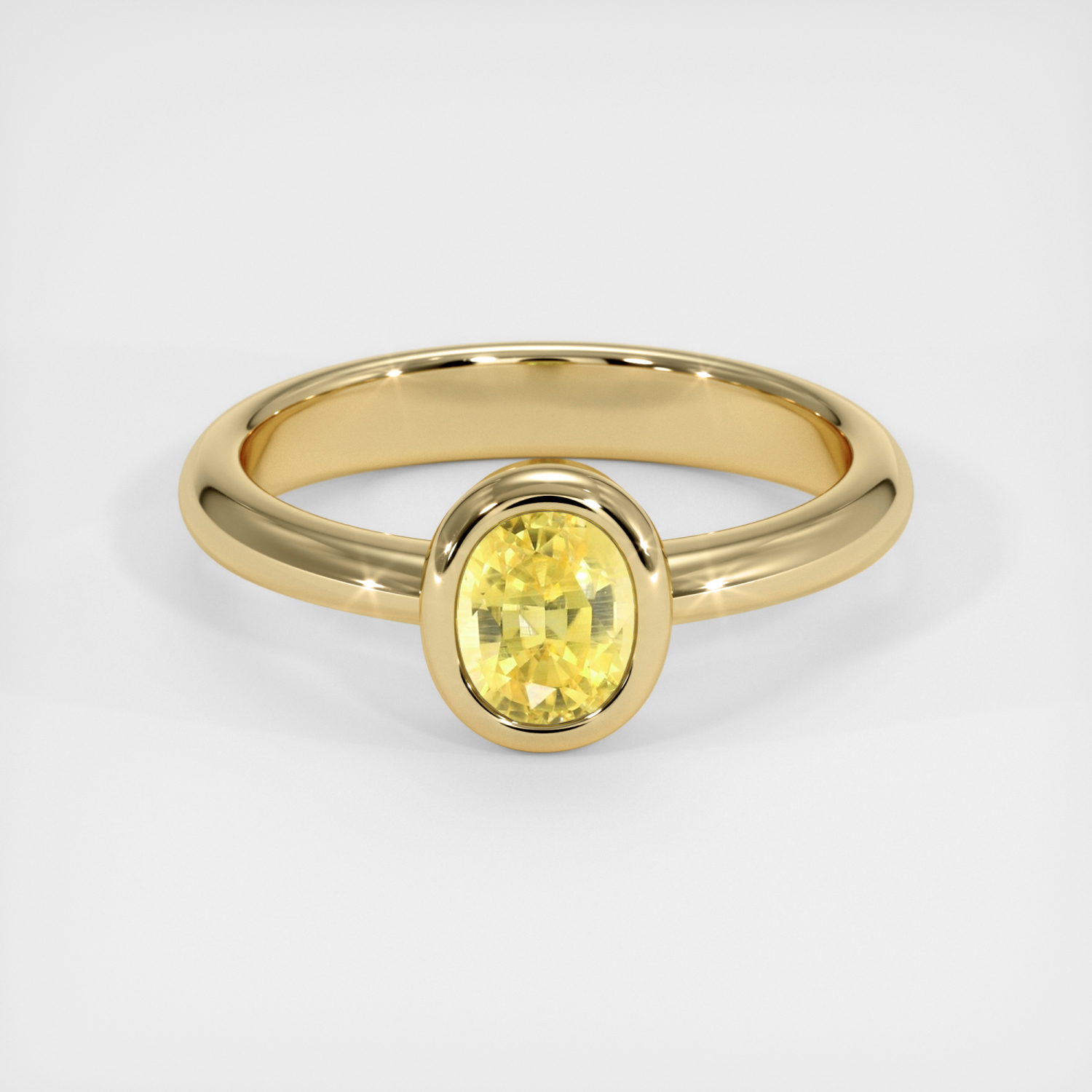 Yellow Men's Sapphire Ring 2.02 Ct. 18K Yellow Gold | The Natural