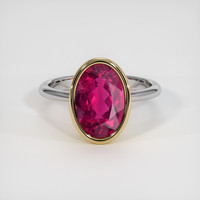 3.20 Ct. Gemstone Ring, 14K Yellow & White 1