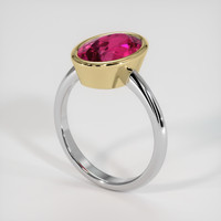 3.20 Ct. Gemstone Ring, 14K Yellow & White 2