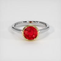 1.81 Ct. Ruby Ring, 14K Yellow & White 1