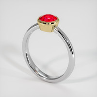1.10 Ct. Ruby Ring, 14K Yellow & White 2