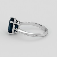 4.88 Ct. Greenish Blue Sapphire Ring, Platinum 950 3