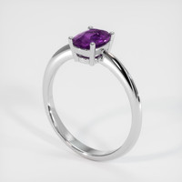 0.82 Ct. Purple Sapphire Ring, Platinum 950 2