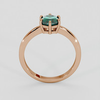 1.19 Ct. Bluish Green Sapphire Ring, 14K Rose Gold 3