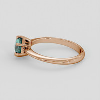 1.19 Ct. Bluish Green Sapphire Ring, 14K Rose Gold 4