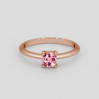 0.52 Ct. Padparadscha Sapphire Ring, 14K Rose Gold 1