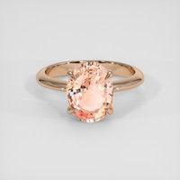 3.59 Ct. Padparadscha Sapphire Ring, 18K Rose Gold 1