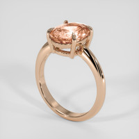 3.59 Ct. Padparadscha Sapphire Ring, 18K Rose Gold 2