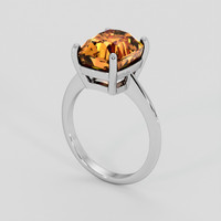 8.50 Ct. Orange Citrine Ring, Silver 2