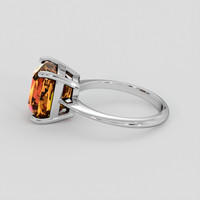 8.50 Ct. Orange Citrine Ring, Silver 4