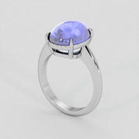 8.08 Ct. Blue Sapphire Ring, Silver 2
