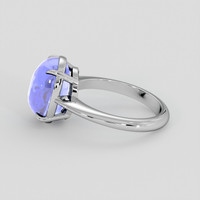 8.08 Ct. Blue Sapphire Ring, Silver 4