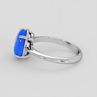 3.83 Ct. Blue Sapphire Ring, Silver 4