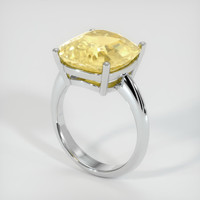 10.63 Ct. Yellow Sapphire Ring, 10K White Gold 2