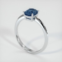 1.18 Ct. Sapphire Ring, 14K White Gold 2