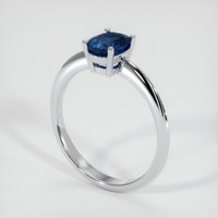 1.23 Ct. Sapphire Ring, 14K White Gold 2