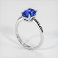 3.12 Ct. Sapphire Ring, 14K White Gold 2