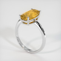3.64 Ct. Gemstone Ring, 14K White Gold 2