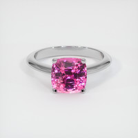 3.13 Ct. Pink Sapphire Ring, 14K White Gold 1