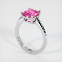 3.13 Ct. Pink Sapphire Ring, 14K White Gold 2