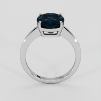 4.88 Ct. Greenish Blue Sapphire Ring, 18K White Gold 4
