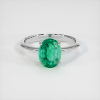 1.71 Ct. Emerald Ring, 18K White Gold 1