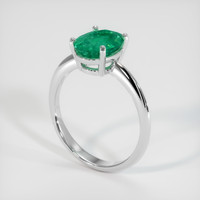 1.71 Ct. Emerald Ring, 18K White Gold 2