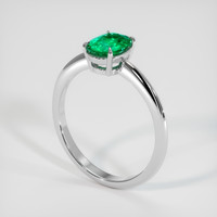 1.51 Ct. Emerald Ring, 18K White Gold 2