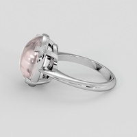 9.54 Ct. Pink Rose Quartz Ring, 18K White Gold 4