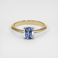 0.89 Ct. Blue Sapphire Ring, 10K Yellow Gold 1