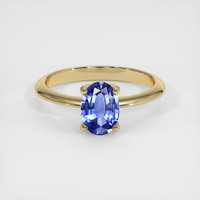 0.67 Ct. Blue Sapphire Ring, 10K Yellow Gold 1