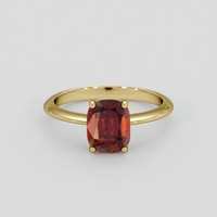2.32 Ct. Orangish Red Hessonite Garnet Ring, 14K Yellow Gold 1