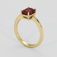 2.32 Ct. Orangish Red Hessonite Garnet Ring, 14K Yellow Gold 2