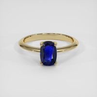2.00 Ct. Blue Sapphire Ring, 14K Yellow Gold 1