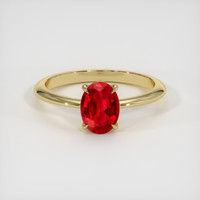 0.82 Ct. Ruby Ring, 14K Yellow Gold 1