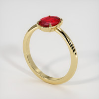 0.82 Ct. Ruby Ring, 14K Yellow Gold 2