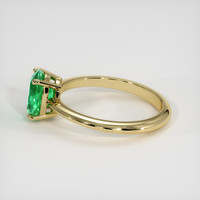 1.17 Ct. Emerald Ring, 18K Yellow Gold 4