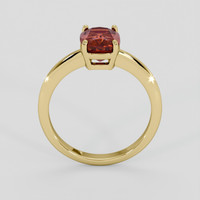 2.32 Ct. Orangish Red Hessonite Garnet Ring, 18K Yellow Gold 3
