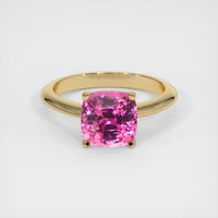 3.13 Ct. Pink Sapphire Ring, 18K Yellow Gold 1