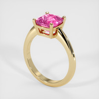 3.13 Ct. Pink Sapphire Ring, 18K Yellow Gold 2