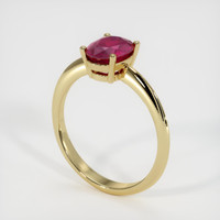 1.31 Ct. Ruby Ring, 18K Yellow Gold 2