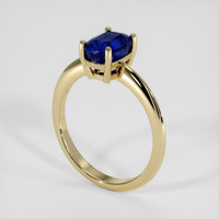 2.00 Ct. Blue Sapphire Ring, 18K Yellow Gold 2