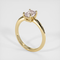 1.53 Ct. Peach Sapphire Ring, 18K Yellow Gold 2